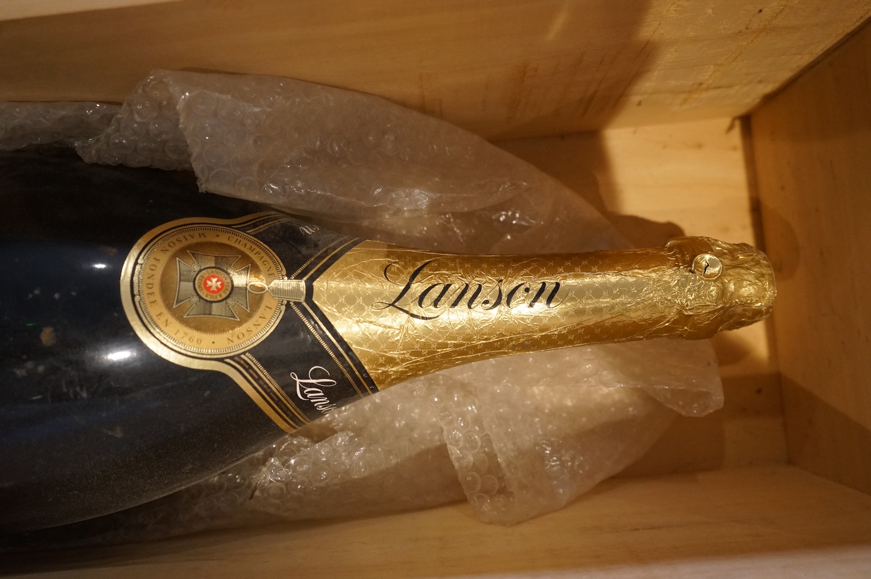 A cased bottle of Methuselah of Lanson Black Label Champagne, 6000cl